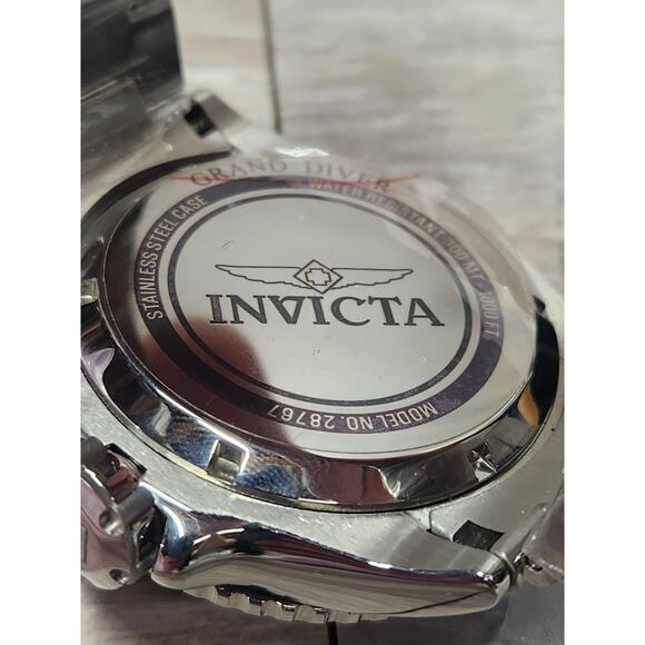 Invicta Men 48mm Grand Diver Quartz Date Silver Gold Bezel Bracelet 300m Watch - Picture 4 of 9
